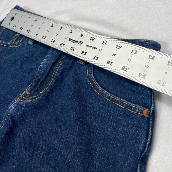 Urban Outfitters BDG Dark Wash Mini Denim Frayed Hem Jean Skirt Size S #0842 - Picture 7 of 9